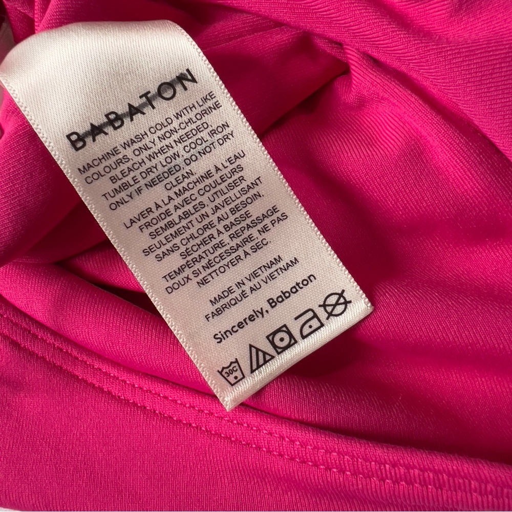 Aritzia Babaton Hot Pink Original Contour Squareneck Bodysuit - Picture 2 of 7